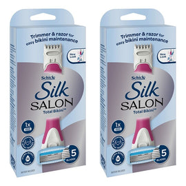 Schick Silk Salon Total Bikini Razor & Trimmer Kit Pack of 2