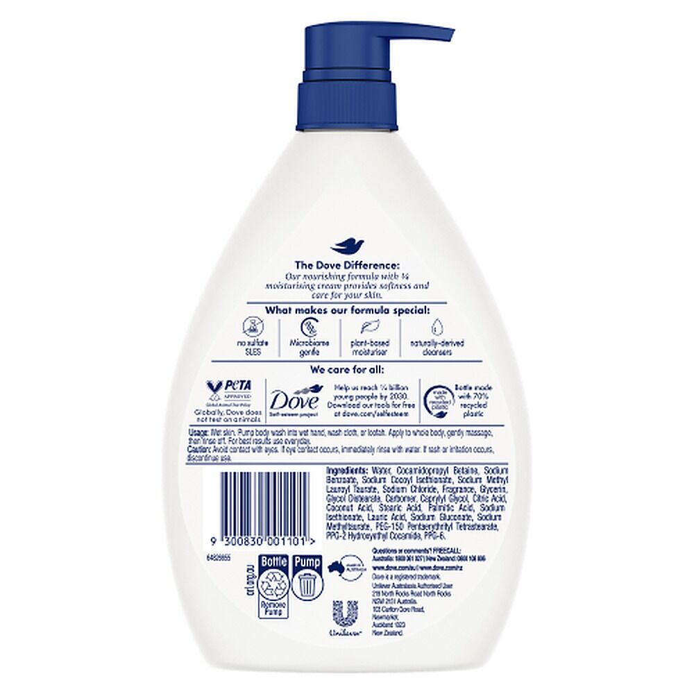Dove Triple Hydrate Body Wash 1L x 3