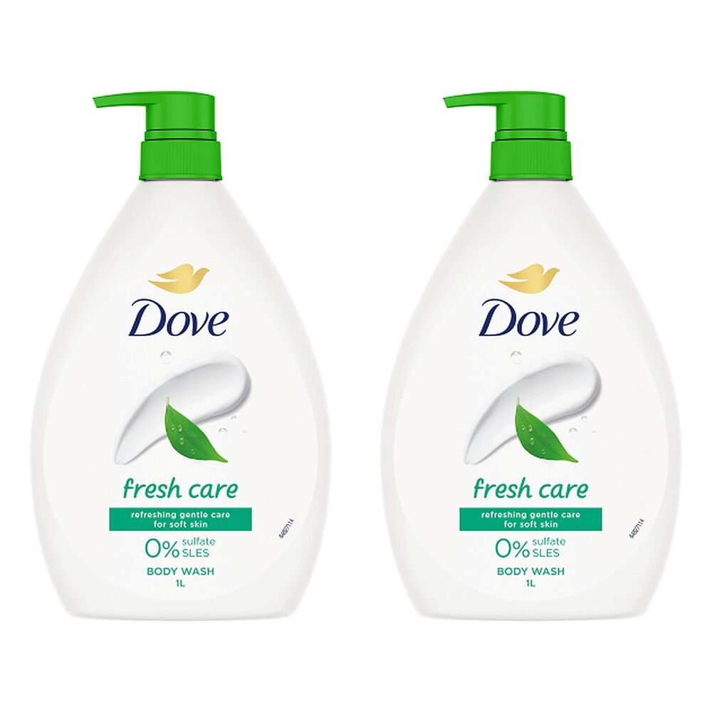 Dove Fresh Care Body Wash 1L Pack of 2