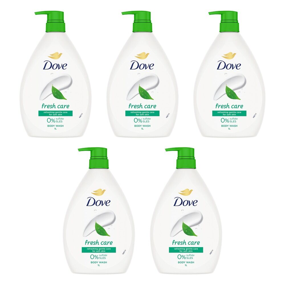 Dove Fresh Care Body Wash 1L Pack of 5