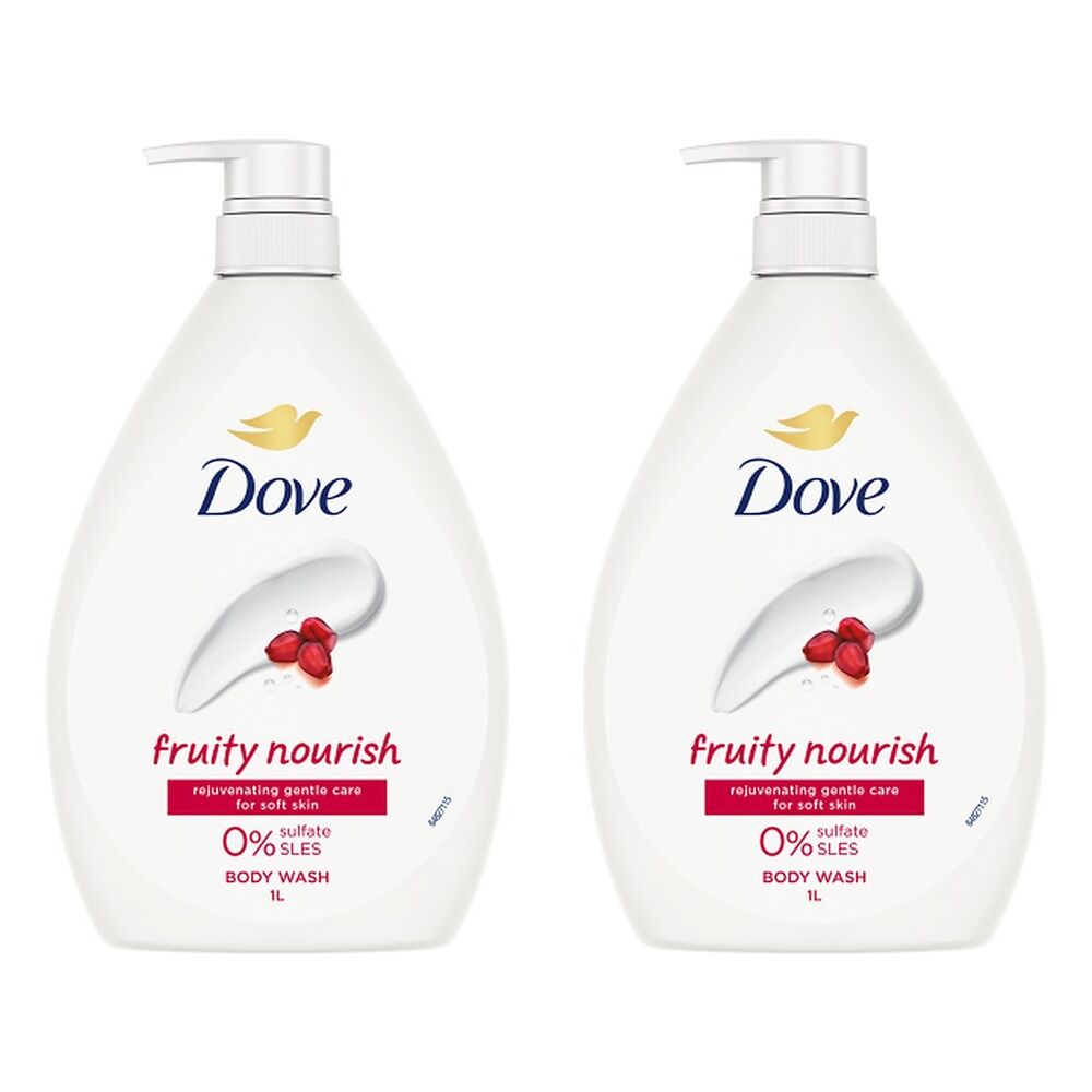 Dove Fruity Nourish Body Wash 1L Pack of 2