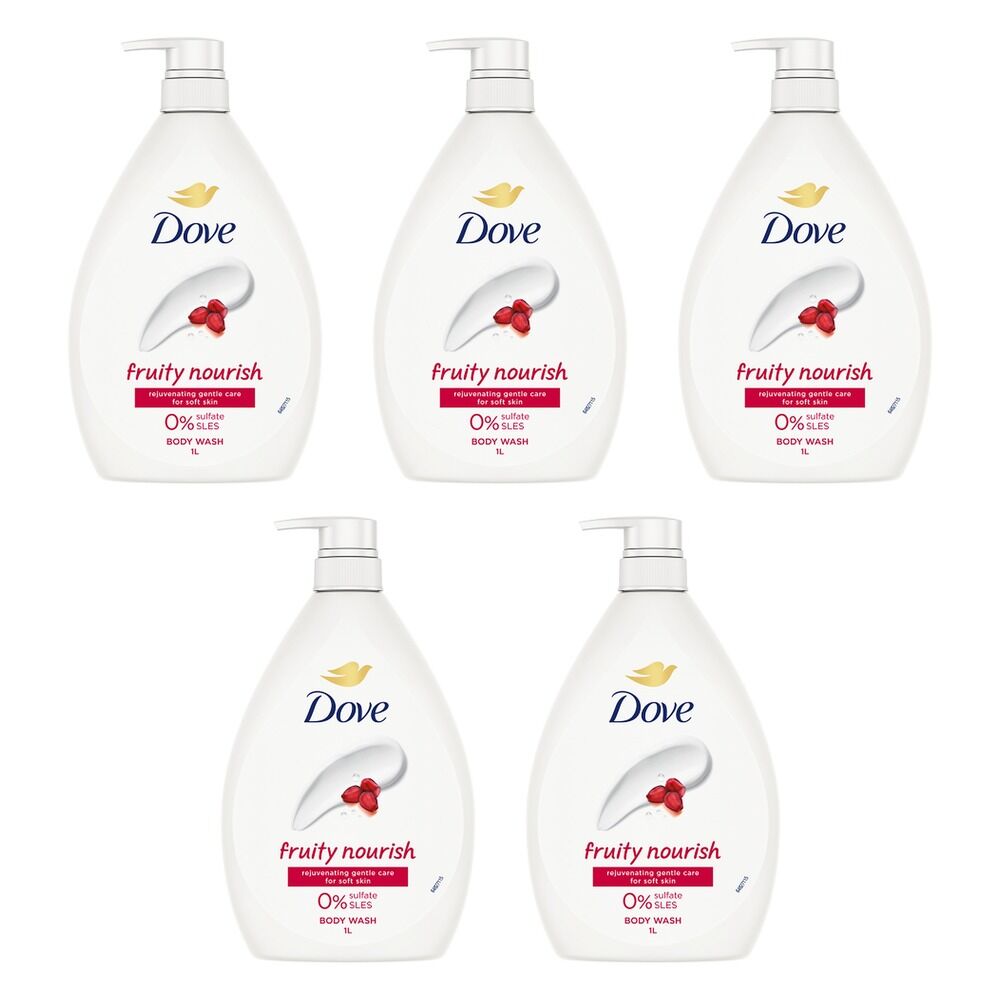 Dove Fruity Nourish Body Wash 1L Pack of 5