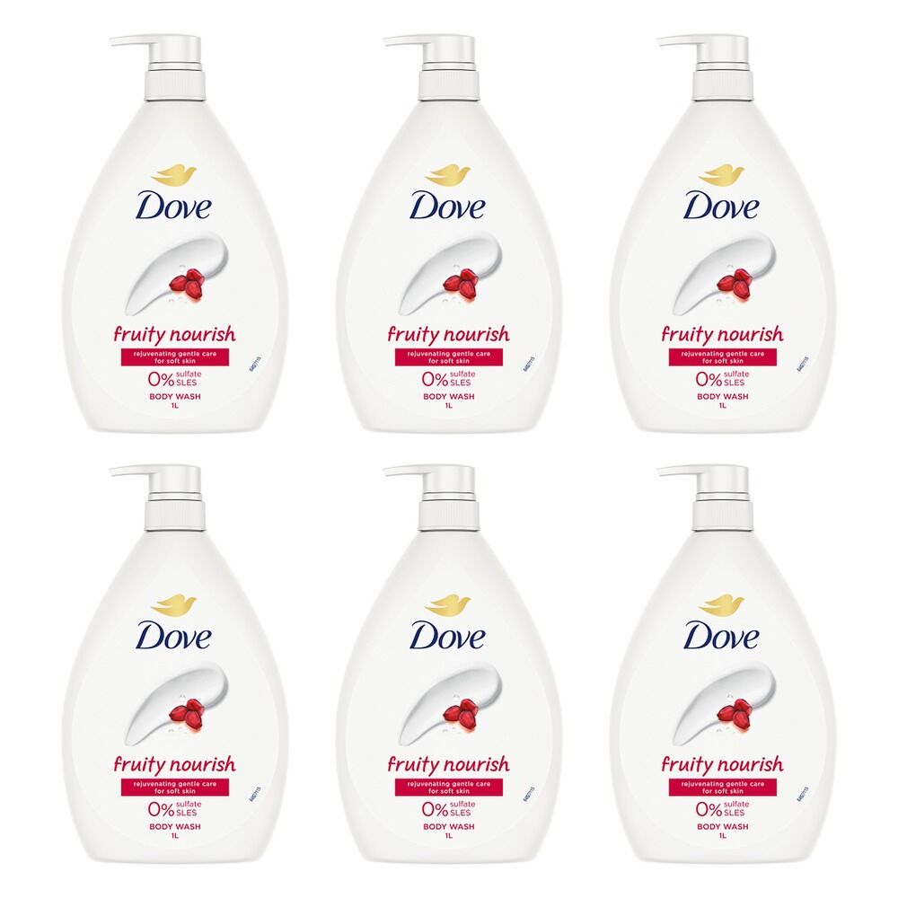 Dove Fruity Nourish Body Wash 1L Pack of 6