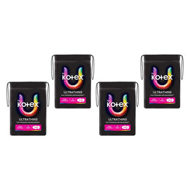 U By Kotex Super Ultrathin Pads 12 Pack x 6 Bundle of 4