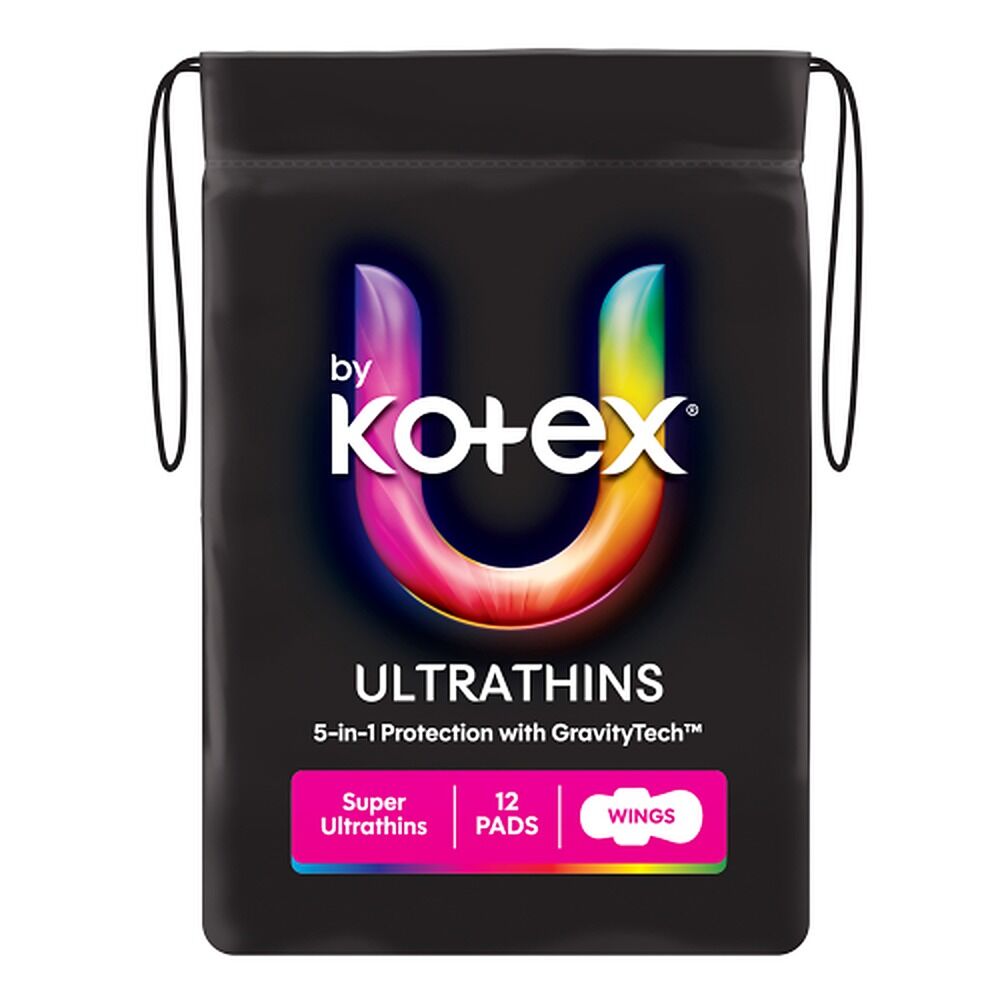 U By Kotex Super Ultrathin Pads 12 Pack x 6