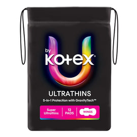 U By Kotex Super Ultrathin Pads 12 Pack x 6