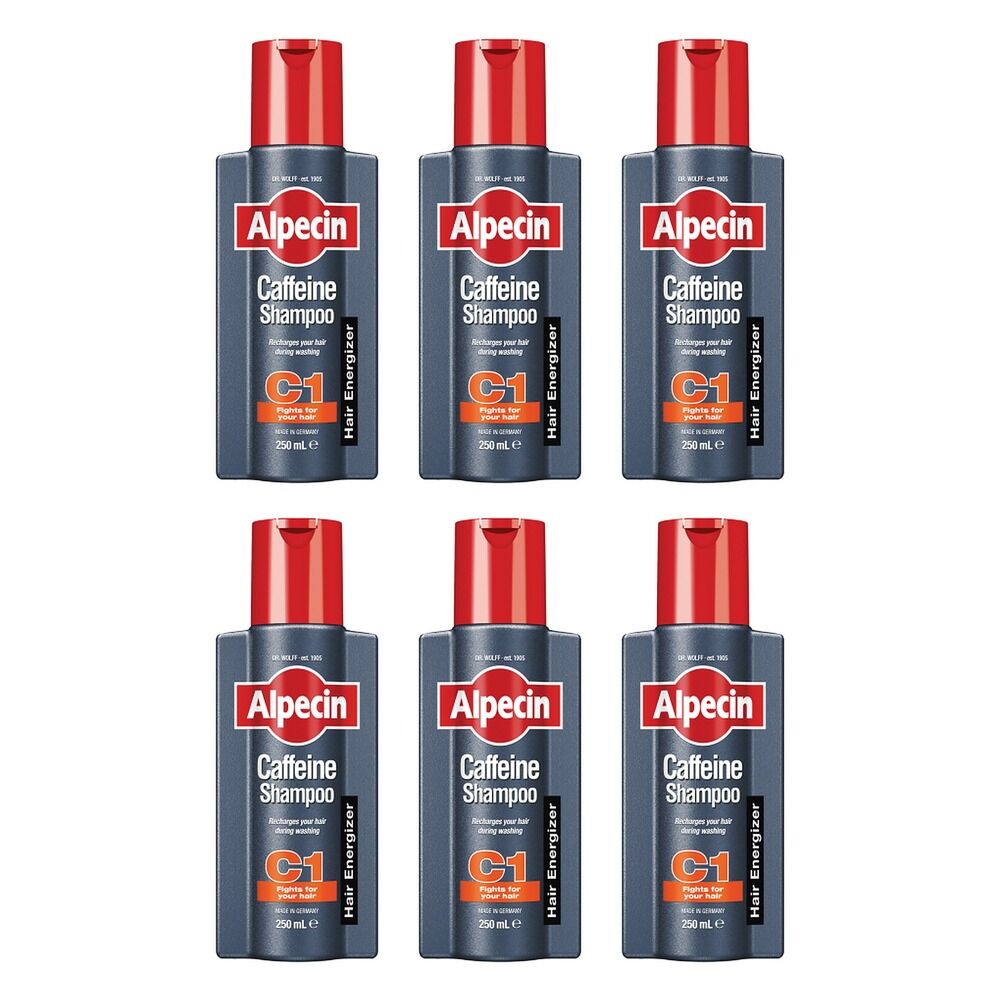 Alpecin Caffeine Shampoo C1 For Stronger Hair 250mL Pack of 6