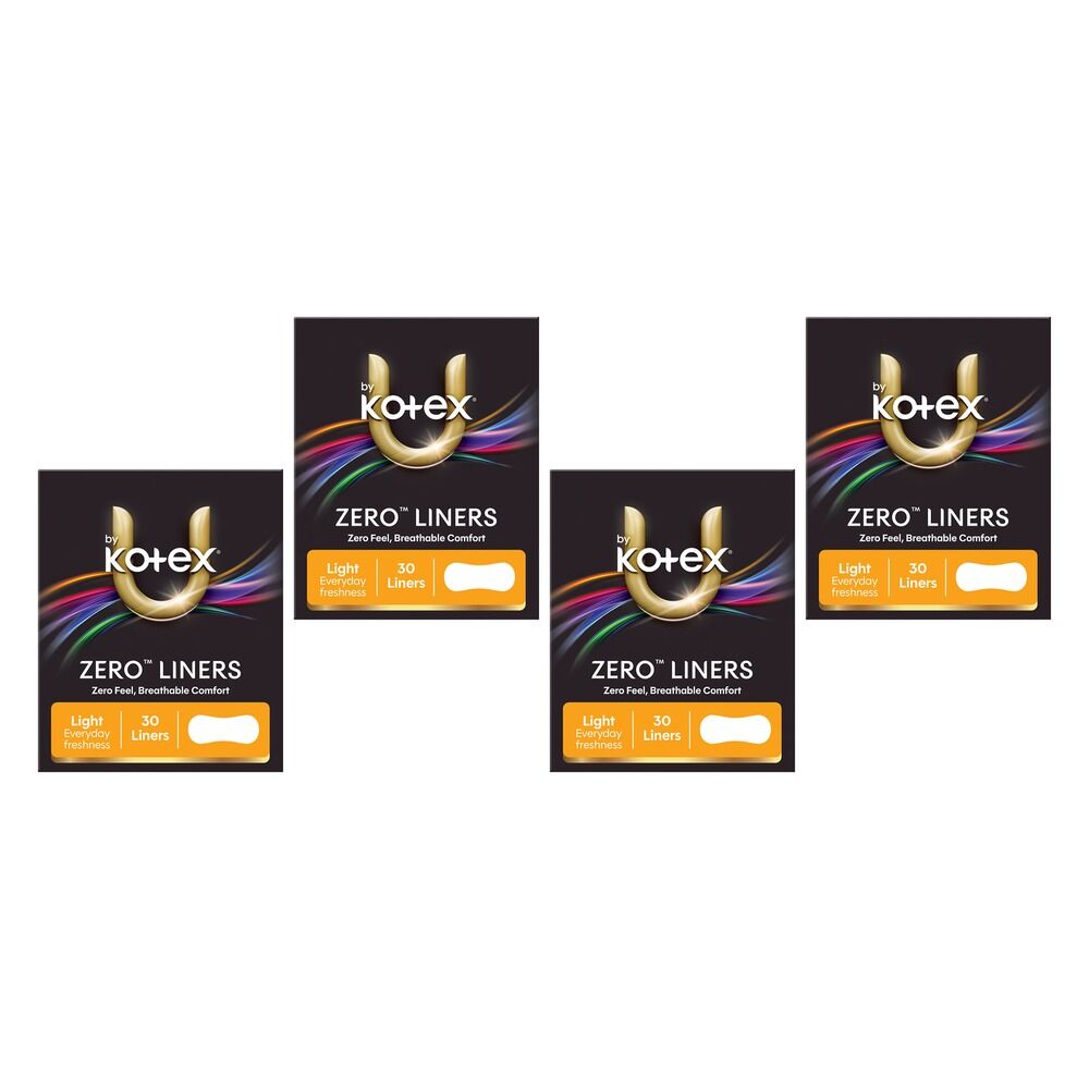 U By Kotex Everyday Freshness Liners 30 Pack x 12 Bundle of 4