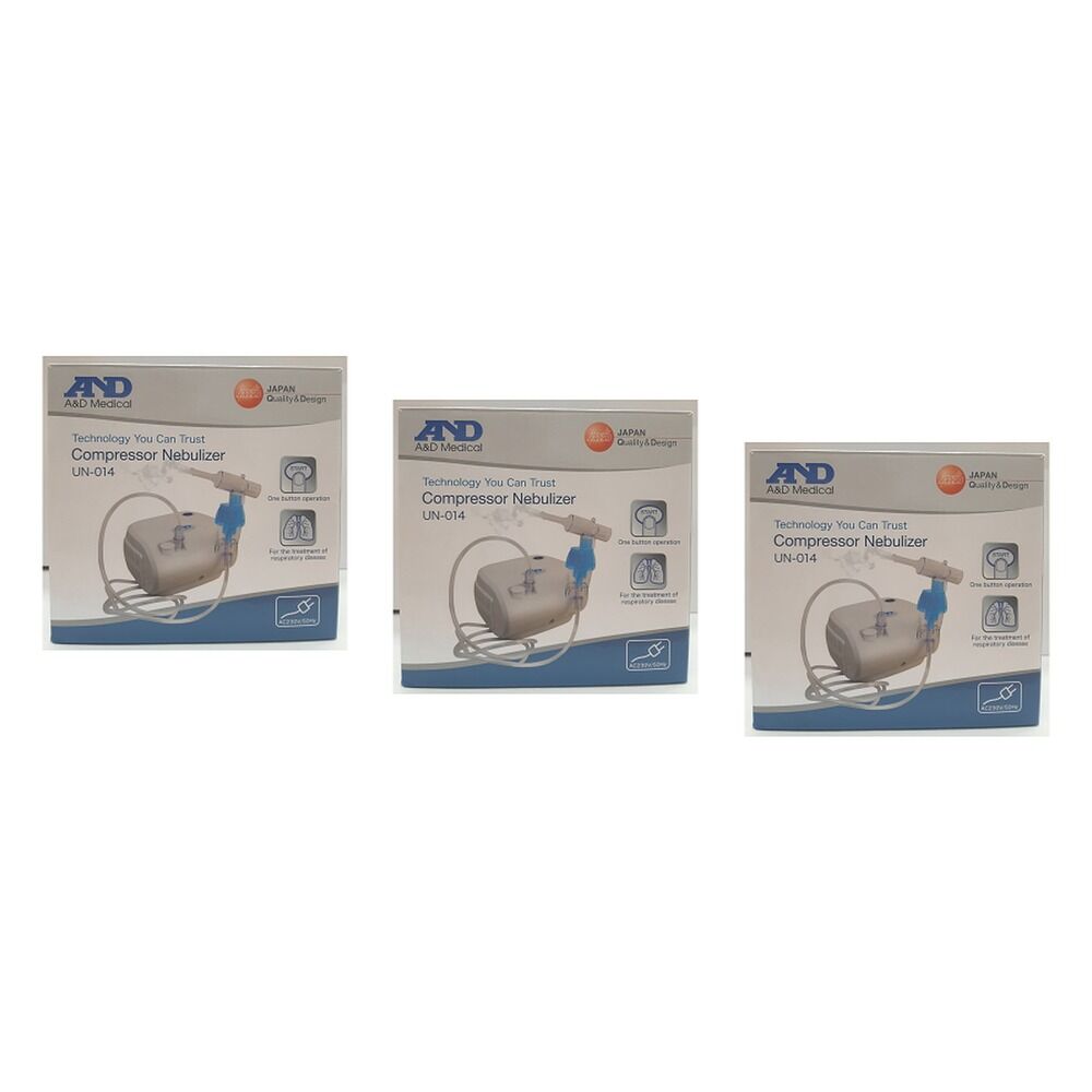 A&D Medical Compact Compressor Nebuliser Pack of 3