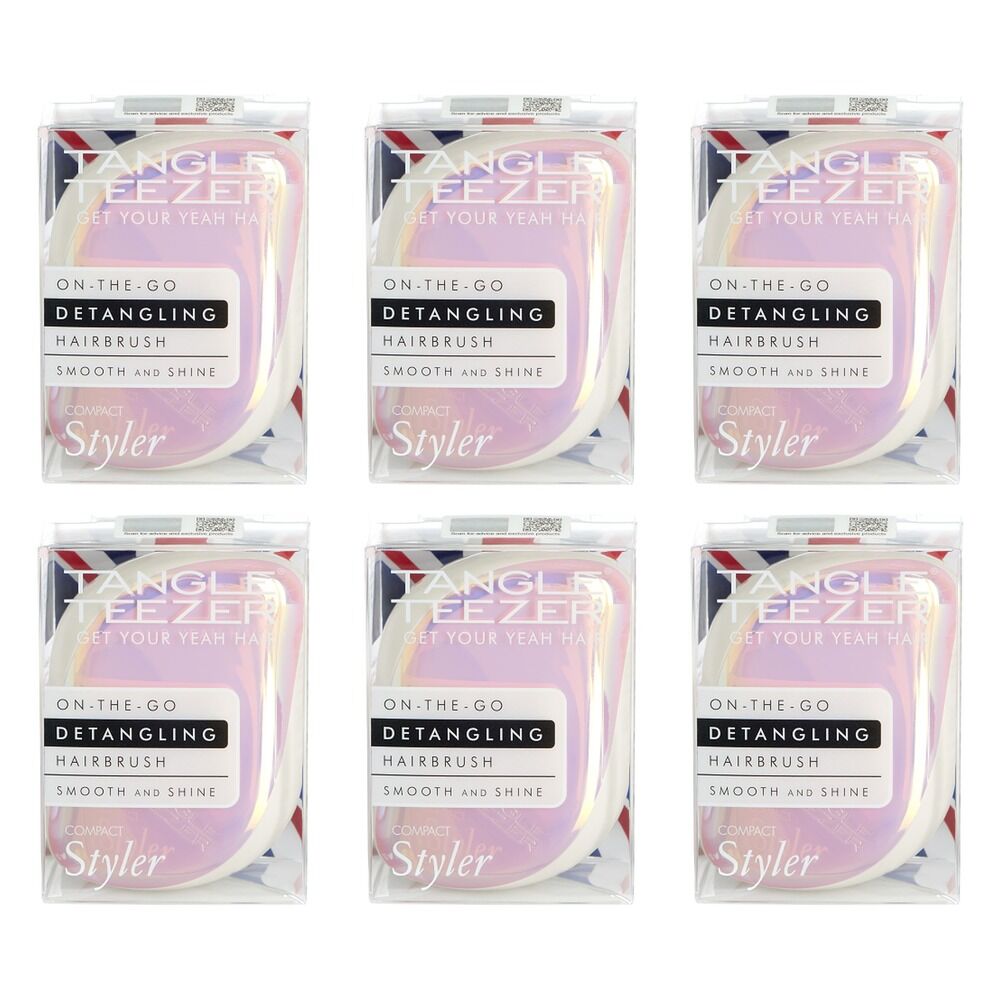 Tangle Teezer Compact Styler Holographic Pink Pack of 6