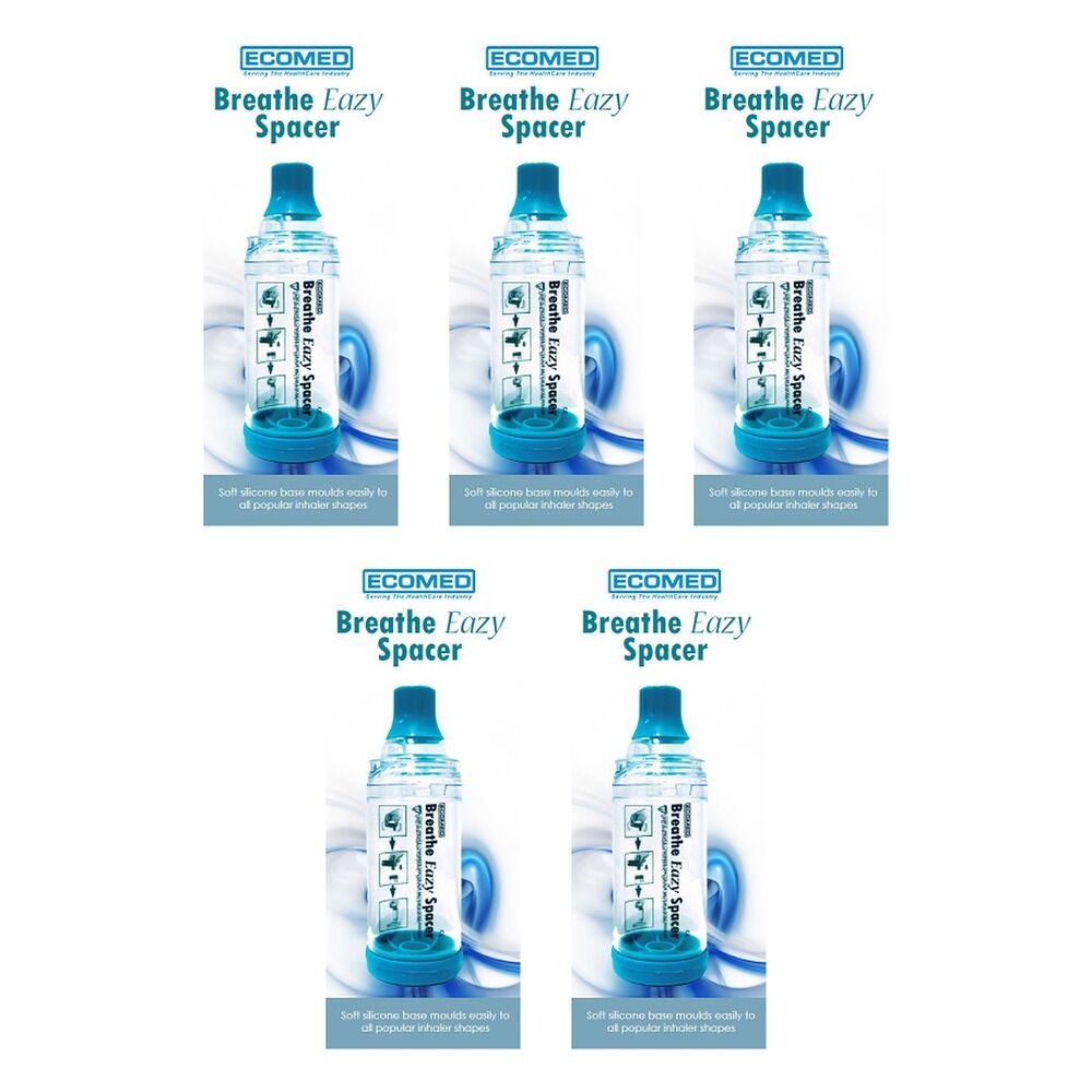 Ecomed Breathe Eazy Spacer with Mouth Piece Pack of 5