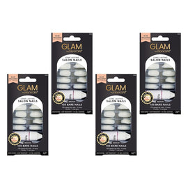 Glam by Manicare Salon Nails Short Square 100 Pieces x 3 Bundle of 4