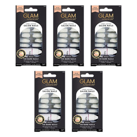Glam by Manicare Salon Nails Short Square 100 Pieces x 3 Bundle of 5