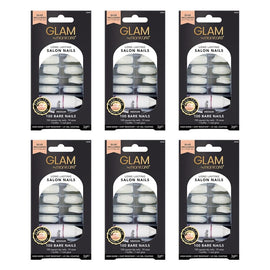 Glam by Manicare Salon Nails Short Square 100 Pieces x 3 Bundle of 6