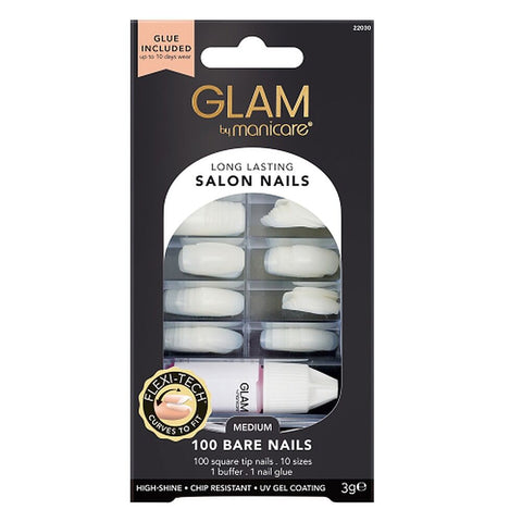 Glam by Manicare Salon Nails Short Square 100 Pieces
