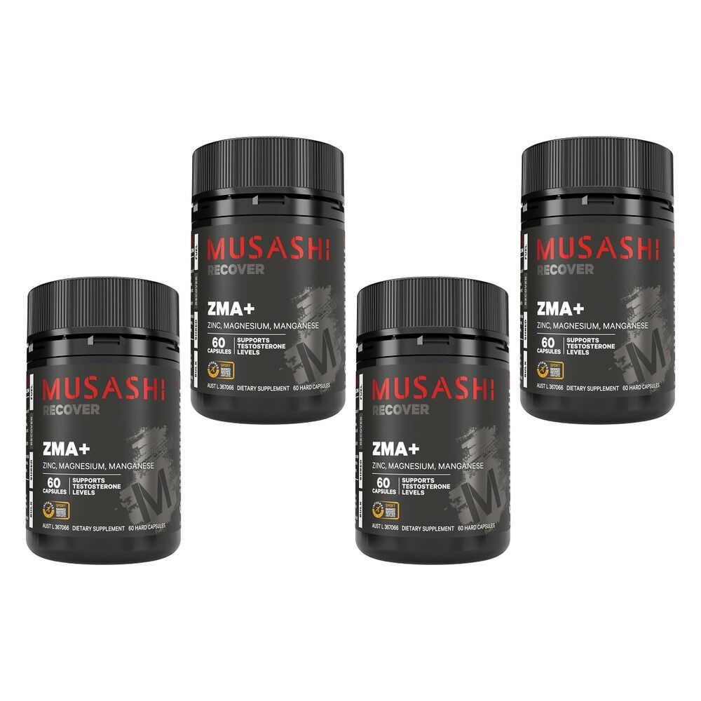 Musashi ZMA+ 60 Capsules Pack of 4