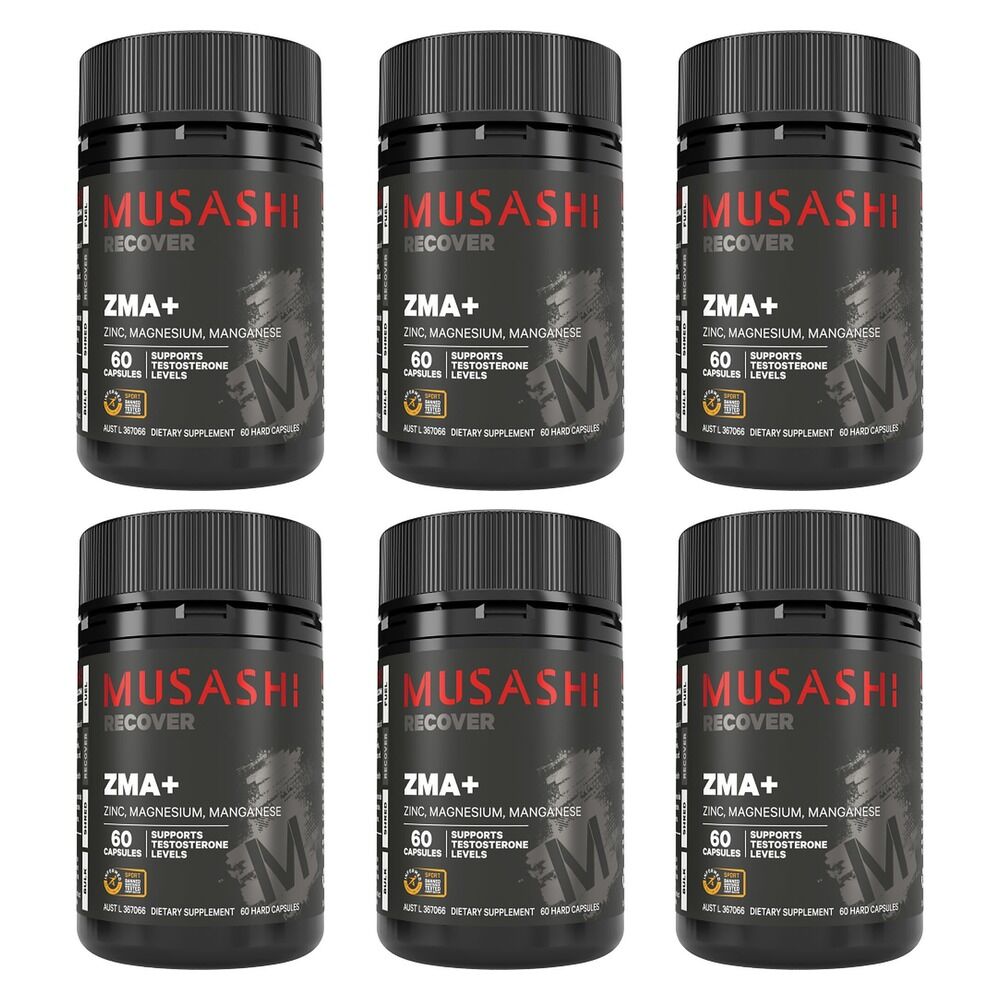 Musashi ZMA+ 60 Capsules Pack of 6