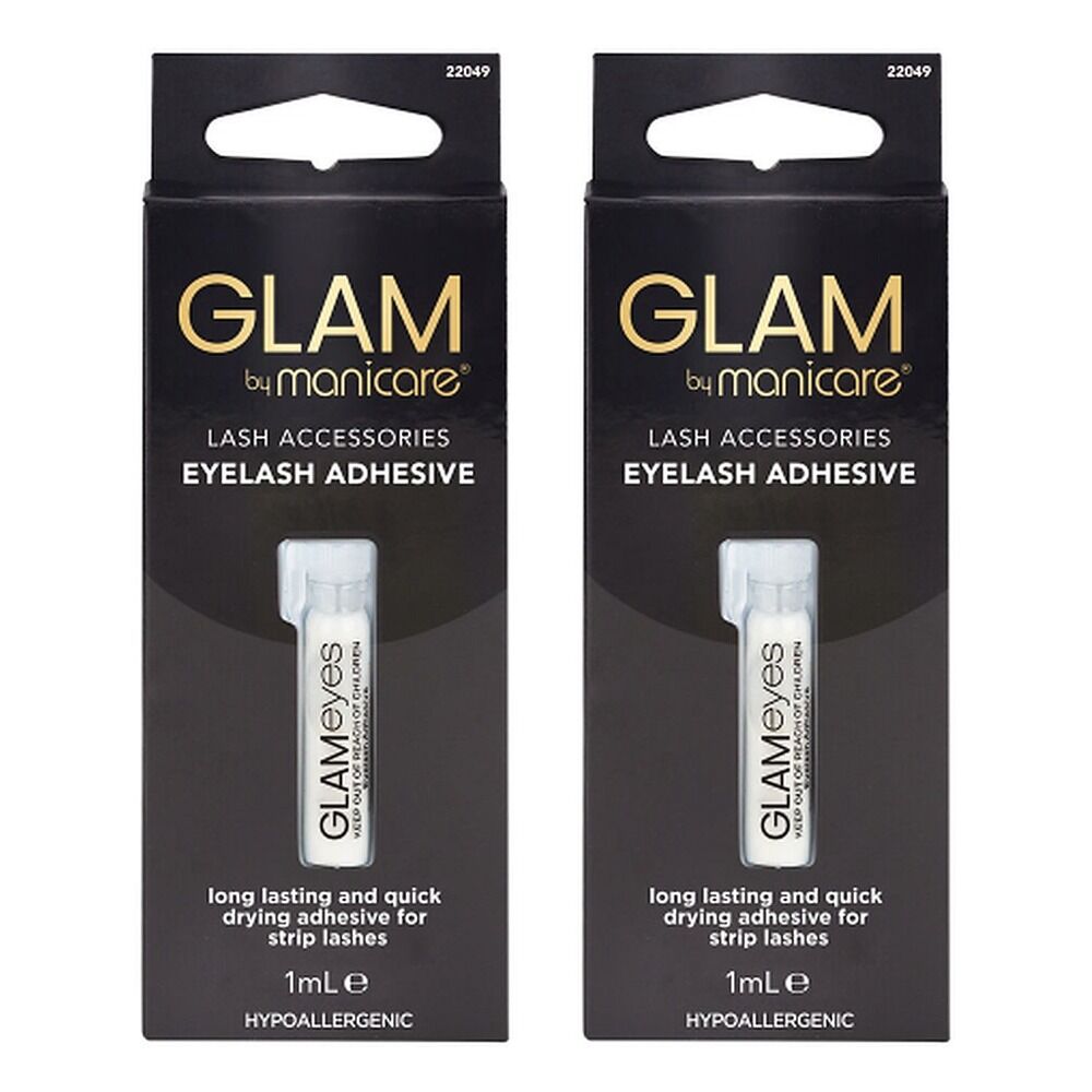Glam by Manicare Eyelash Adhesive 1mL x 3 Bundle of 2