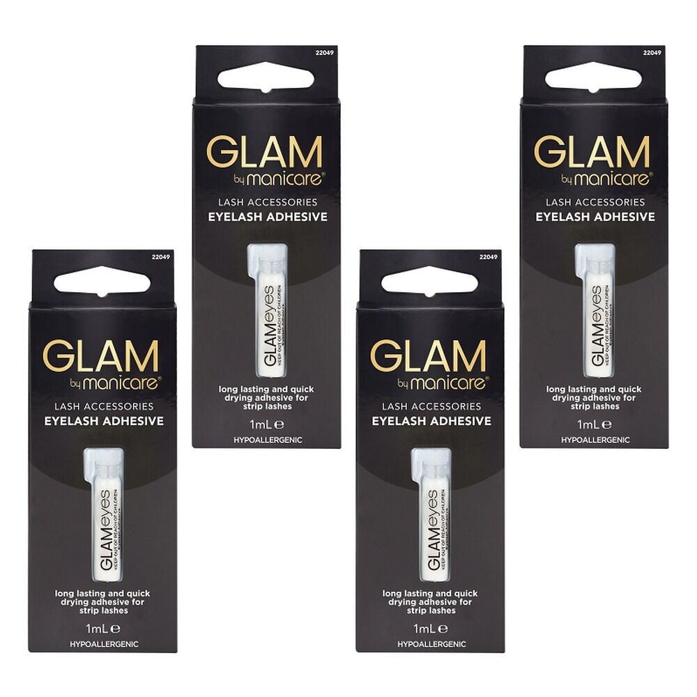 Glam by Manicare Eyelash Adhesive 1mL Pack of 4