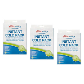 SurgiPack Hot/Cold Instant/Reusable Pack Bundle of 3