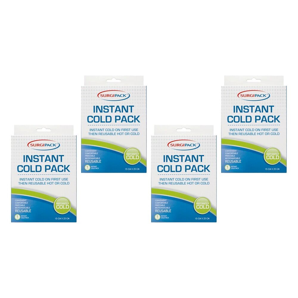 SurgiPack Hot/Cold Instant/Reusable Pack Bundle of 4