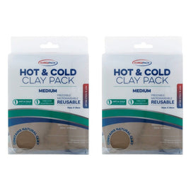 SurgiPack Hot/Cold Clay Pack, Medium Bundle of 2