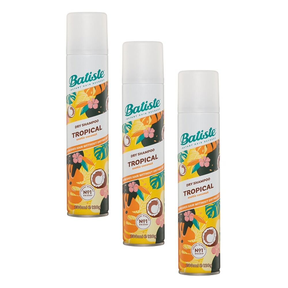 Batiste Tropical Dry Shampoo 200mL Pack of 3