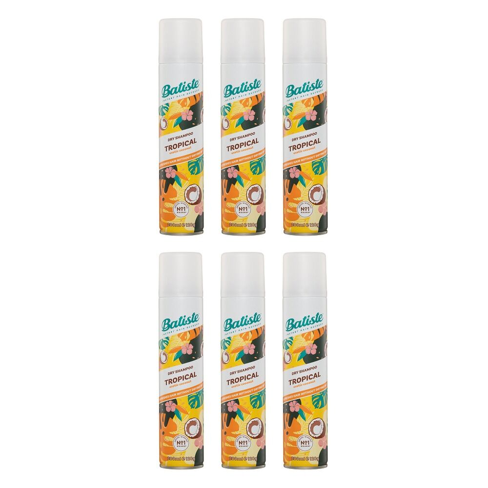 Batiste Tropical Dry Shampoo 200mL Pack of 6