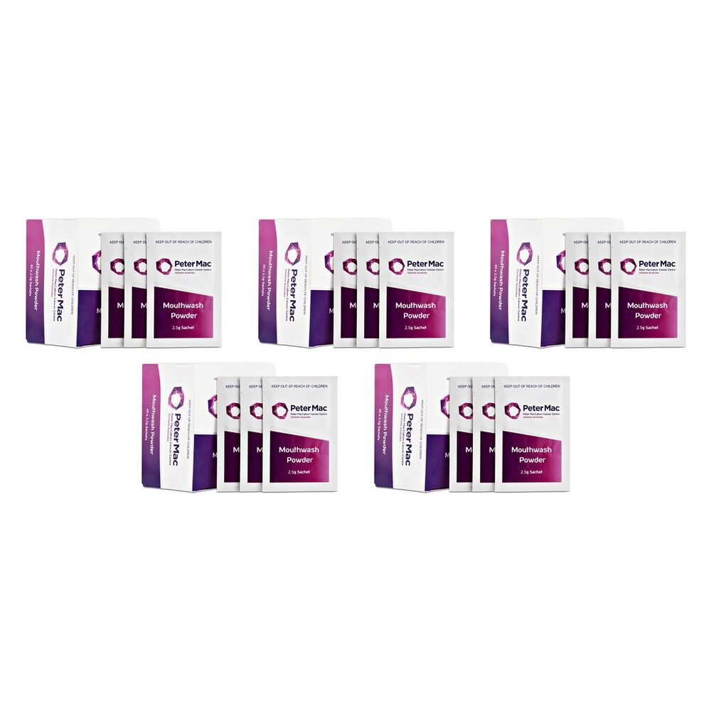 Peter Mac Mouthwash Powder 2.5g x 40 Sachets Pack of 5