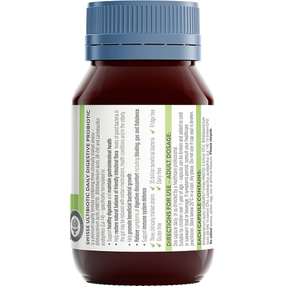 Swisse Ultibiotic Daily Digestive Probiotic 30 Capsules