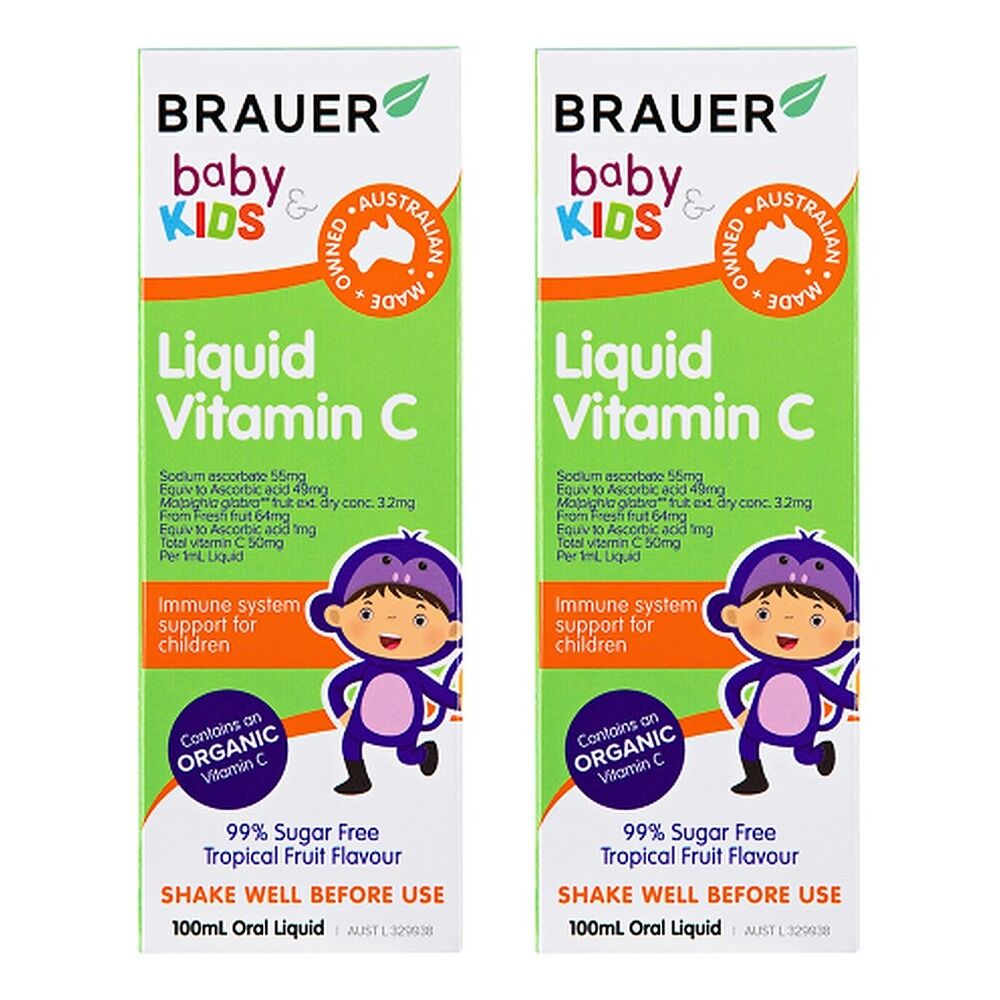 Brauer Baby & Kids Liquid Vitamin C 100mL Pack of 2
