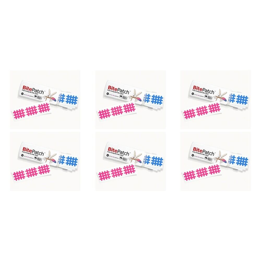 BitePatch Mosquito Bite Relief Colour 24 Pack x 15 Bundle of 6