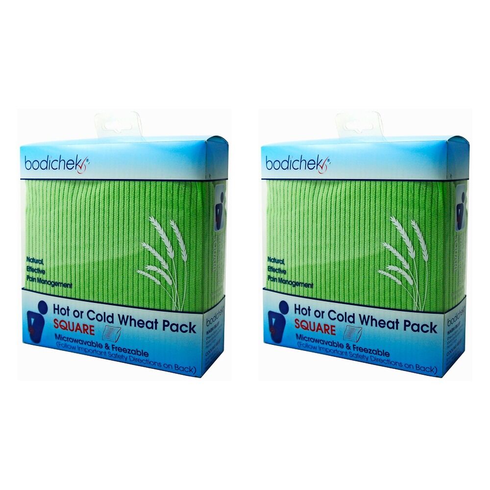 Bodichek Hot/Cold Wheat Pack, Rectangle, 25 x 15cm Bundle of 2