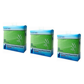 Bodichek Hot/Cold Wheat Pack, Rectangle, 25 x 15cm Bundle of 3