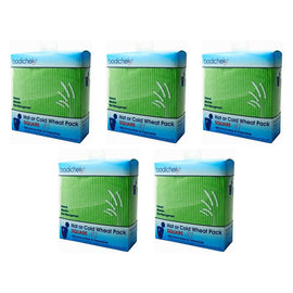 Bodichek Hot/Cold Wheat Pack, Rectangle, 25 x 15cm Bundle of 5