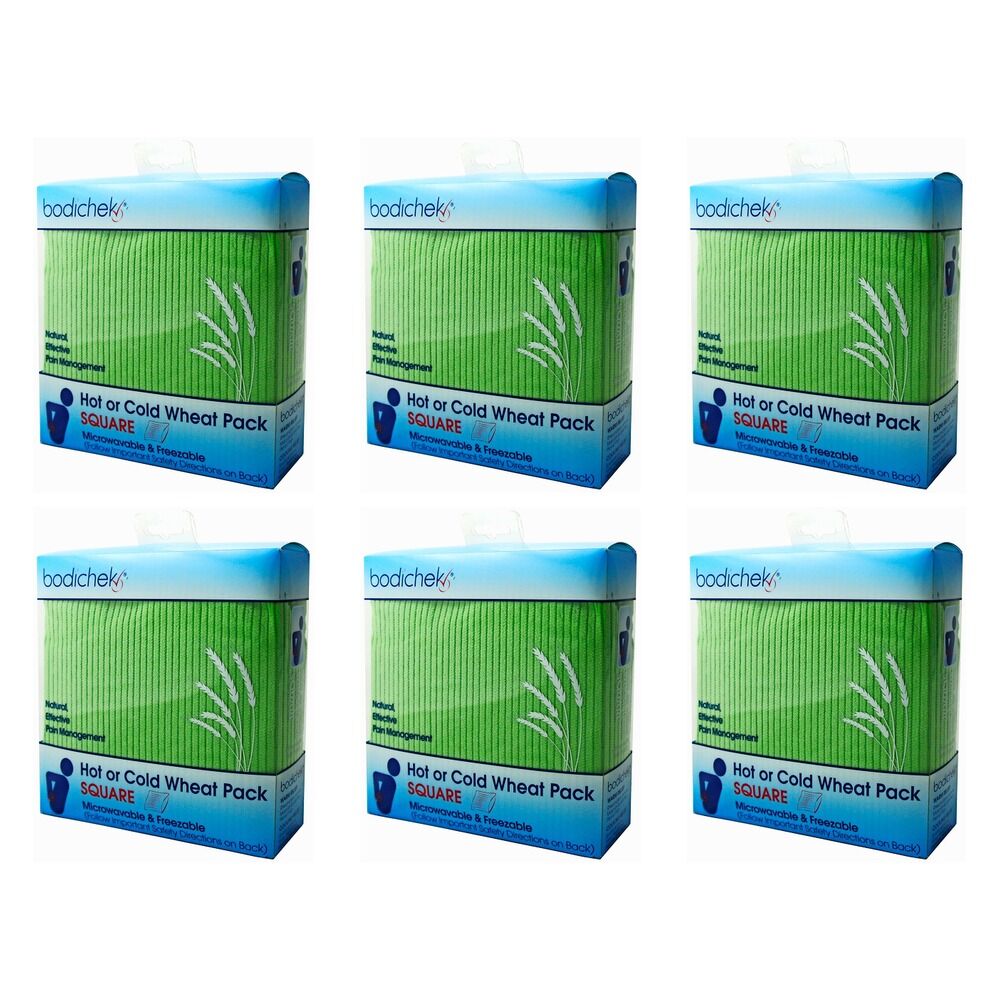 Bodichek Hot/Cold Wheat Pack, Rectangle, 25 x 15cm Bundle of 6