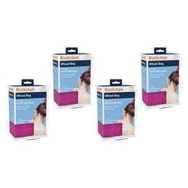 Bodichek Hot/Cold Wheat Pack, 2 Section Rectangle, 50 x 15cm Bundle of 4