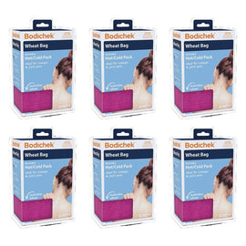 Bodichek Hot/Cold Wheat Pack, 2 Section Rectangle, 50 x 15cm Bundle of 6