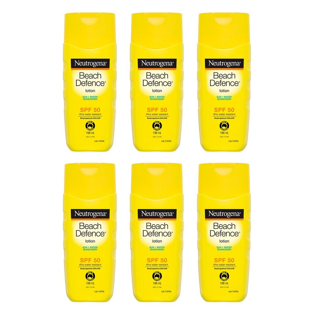 Neutrogena Beach Defence Sunscreen Lotion SPF50 198mL Pack of 6