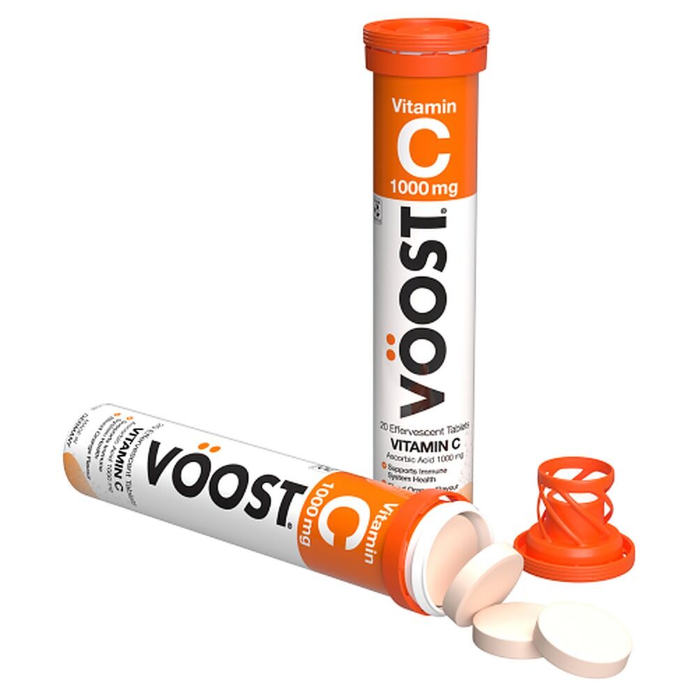 VOOST Vitamin C 1000mg Blood Orange Twenty Effervescent Tablets x 8