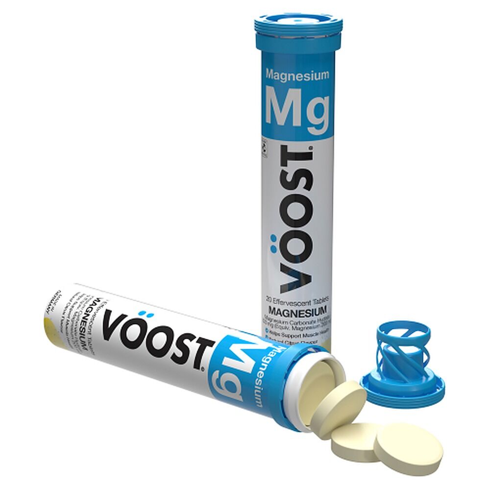 VOOST Magnesium 200mg Natural Citrus Twenty Effervescent Tablets x 8