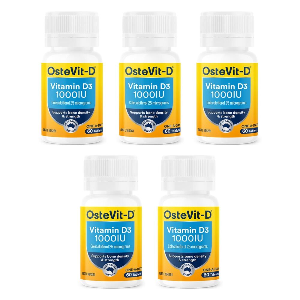 Ostevit D Vitamin D 1000IU 60 Tablets Pack of 5