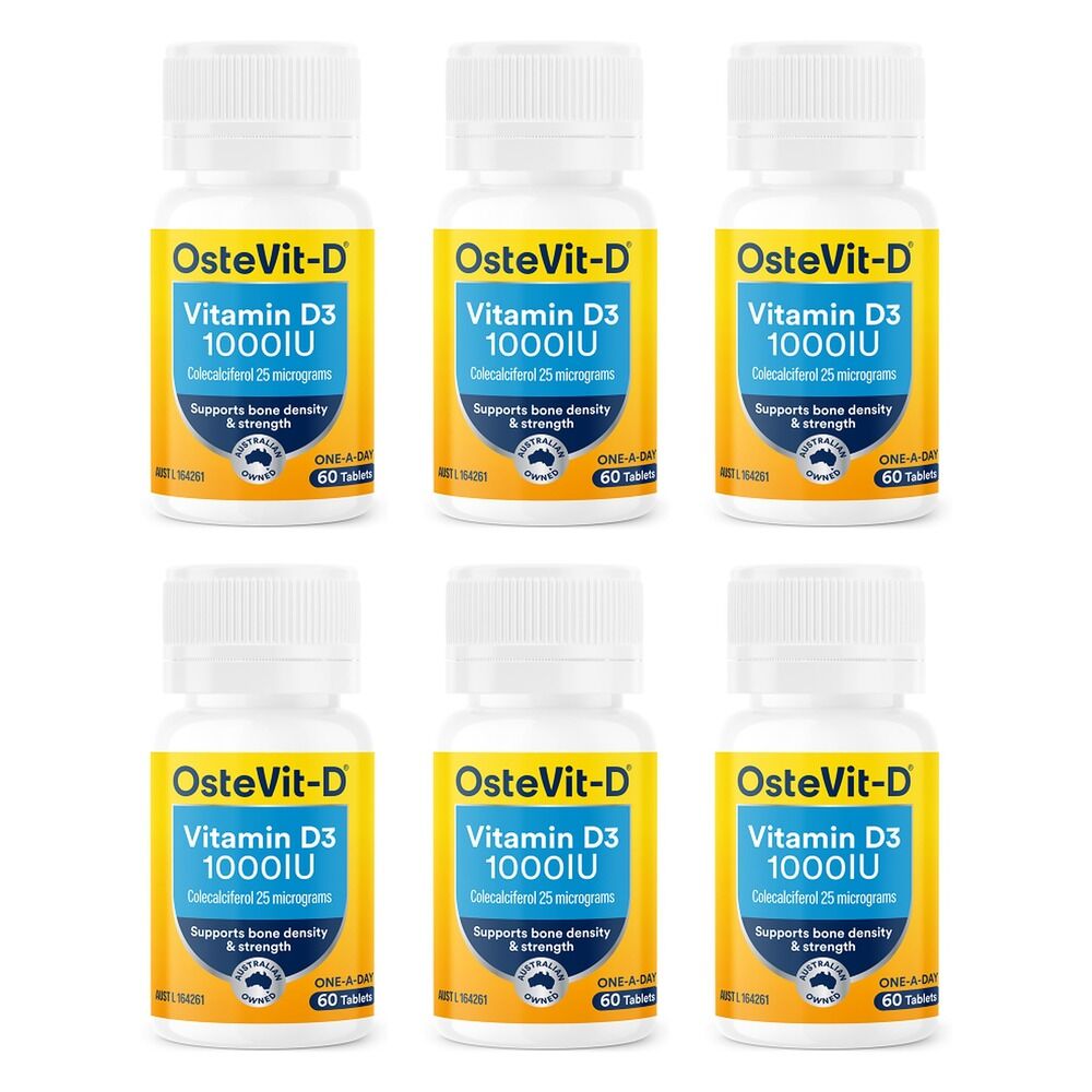Ostevit D Vitamin D 1000IU 60 Tablets Pack of 6