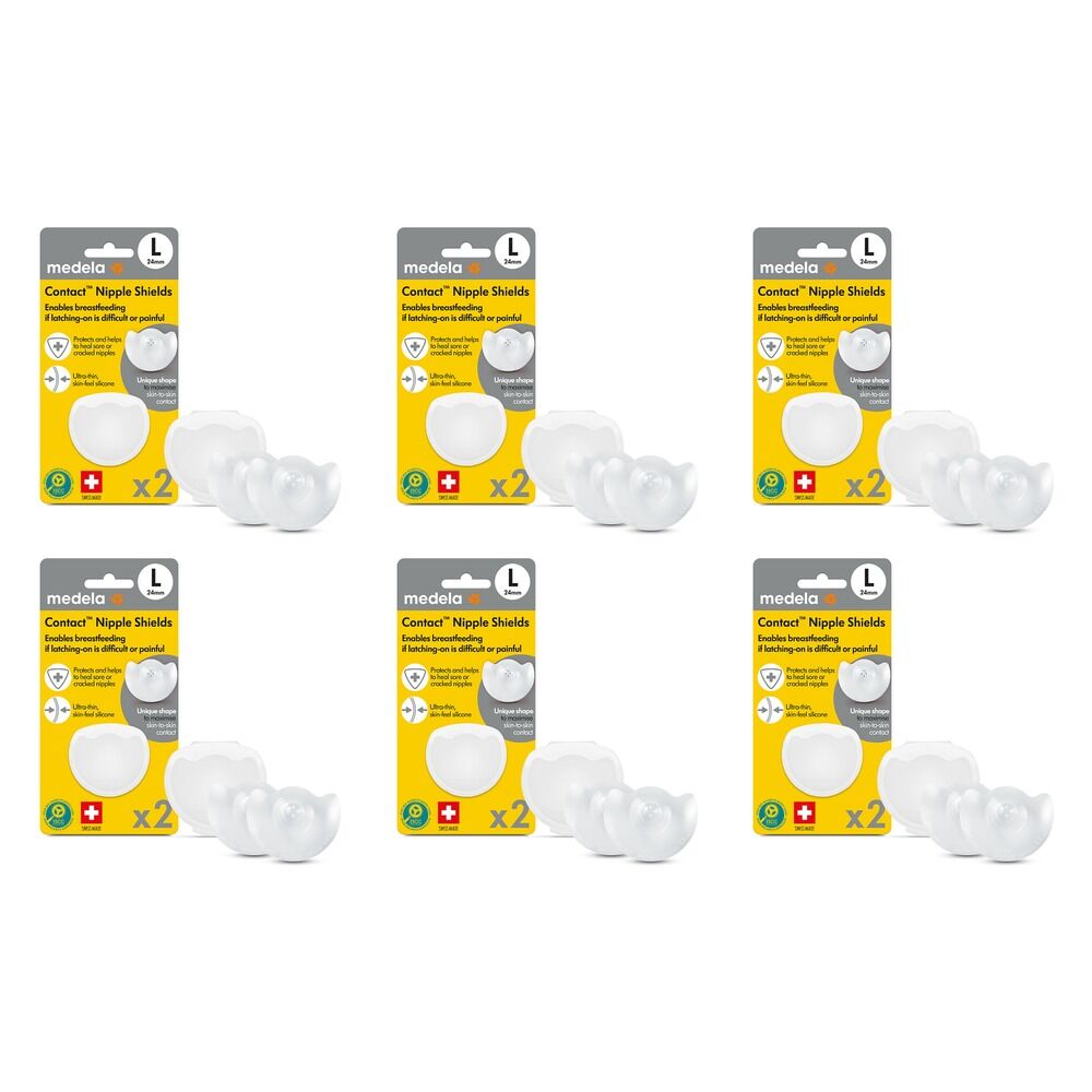 Medela Contact Nipple Shields Large 2 Pack Bundle of 6