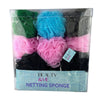 Beauty & Me Bath & Shower Netting Sponge Bright Tub of 36 Bundle of 3