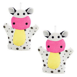 Kids Cow Bath Mitt Sponge 2 Pack Soft Animal Bath Mitt for Children