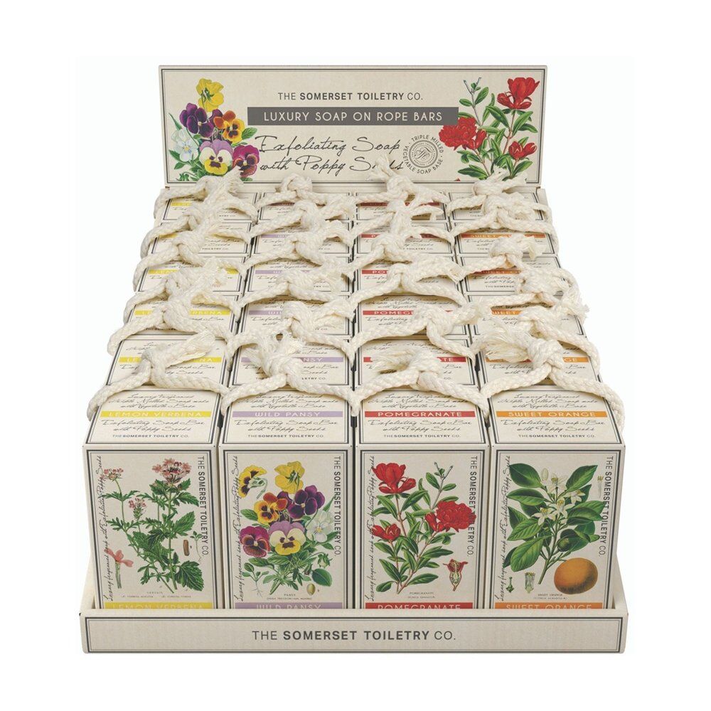 The Somerset Toiletry Co Soap on a Rope 230g Assorted Counter Display of 24 Bundle of 3