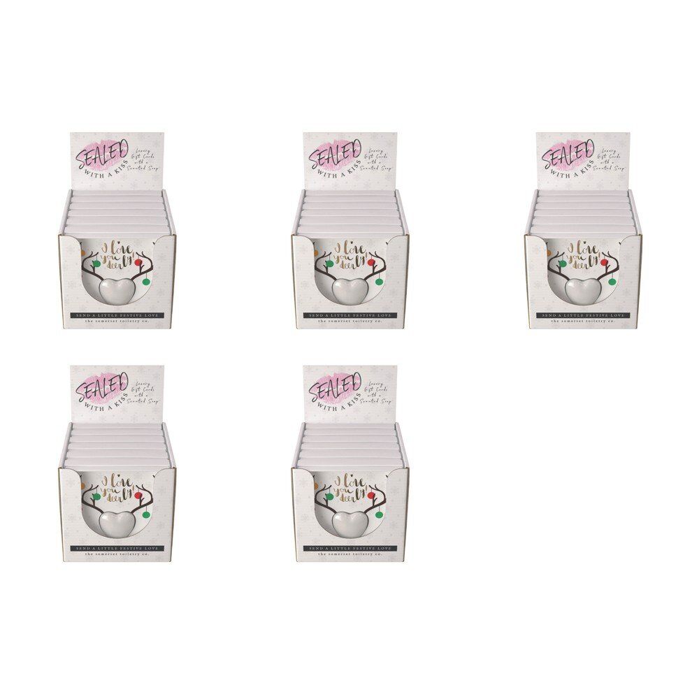 The Somerset Toiletry Co Love You Deerly Soap in a Card Counter Display of 6 Bundle of 5