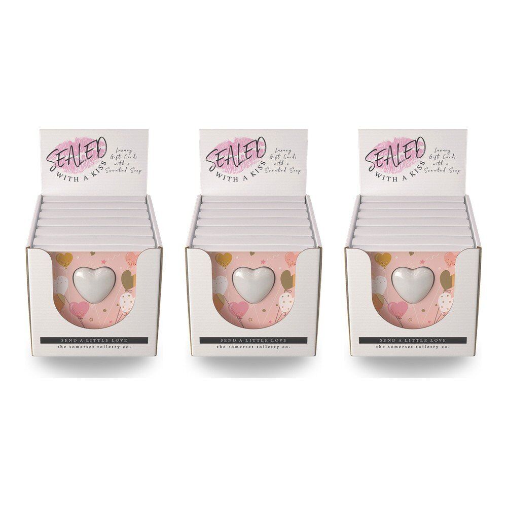 The Somerset Toiletry Co Happy Birthday Soap in a Card Counter Display of 6 Bundle of 3