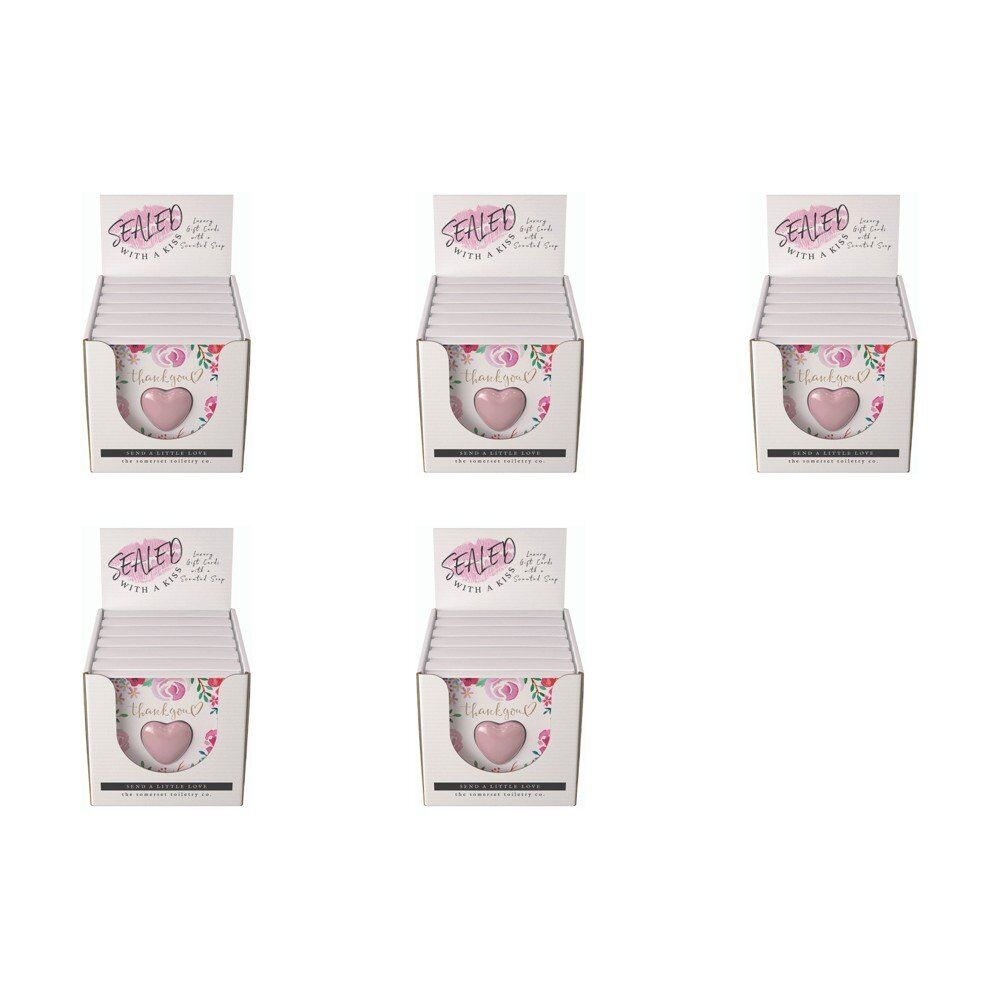 The Somerset Toiletry Co Thank You Soap in a Card Counter Display of 6 Bundle of 5